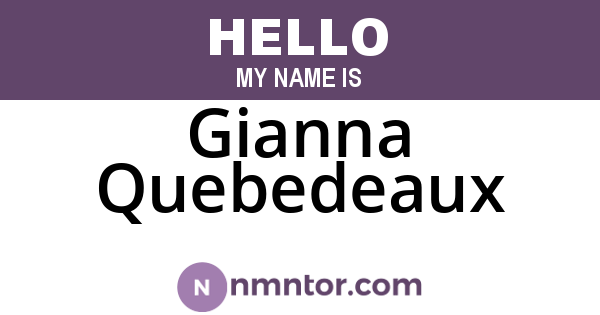 Gianna Quebedeaux