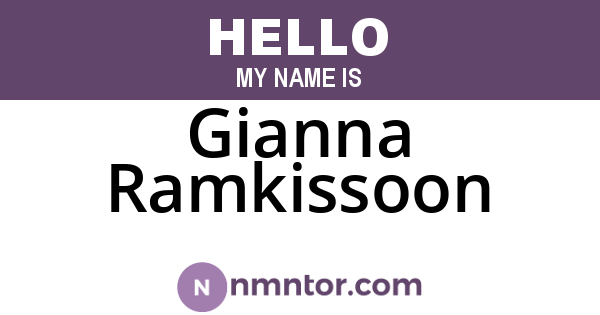 Gianna Ramkissoon