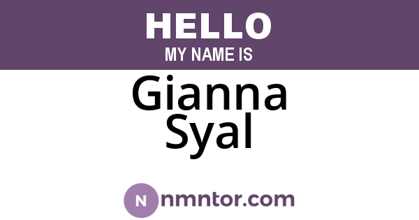 Gianna Syal