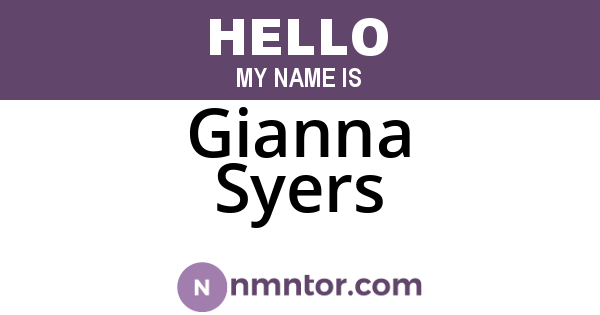 Gianna Syers