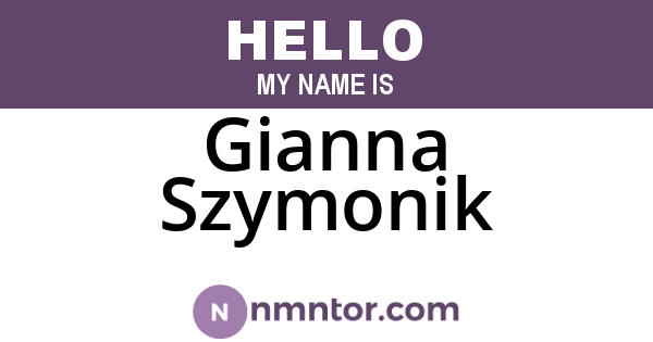 Gianna Szymonik