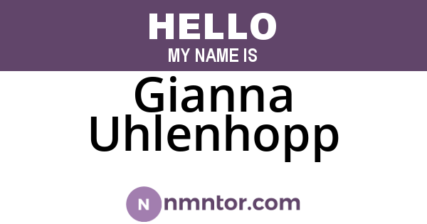 Gianna Uhlenhopp