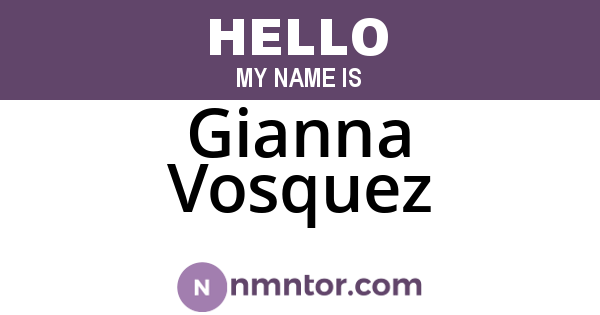 Gianna Vosquez