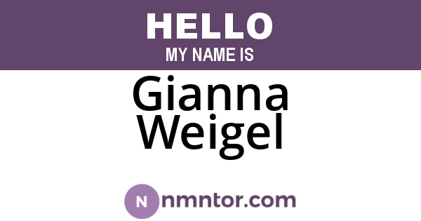 Gianna Weigel