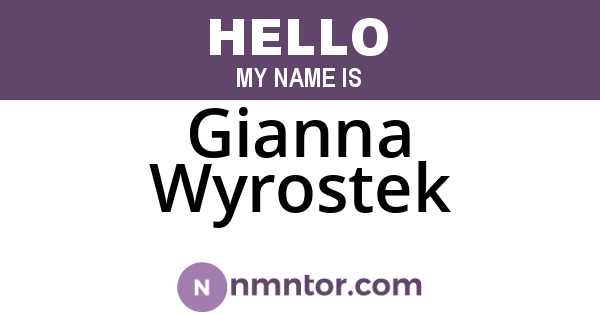 Gianna Wyrostek