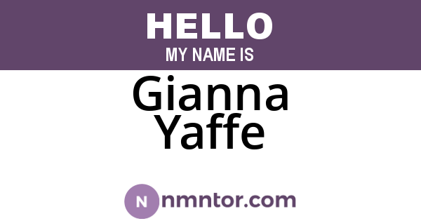 Gianna Yaffe