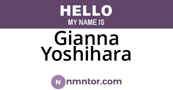 Gianna Yoshihara