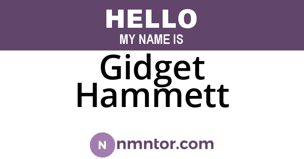 Gidget Hammett