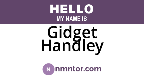 Gidget Handley