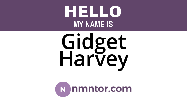 Gidget Harvey
