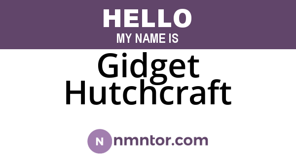 Gidget Hutchcraft