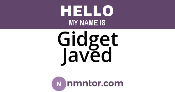 Gidget Javed