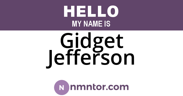 Gidget Jefferson