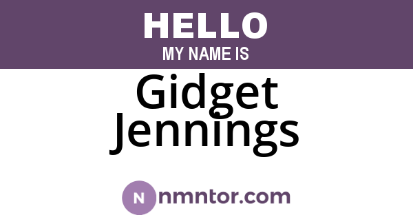 Gidget Jennings