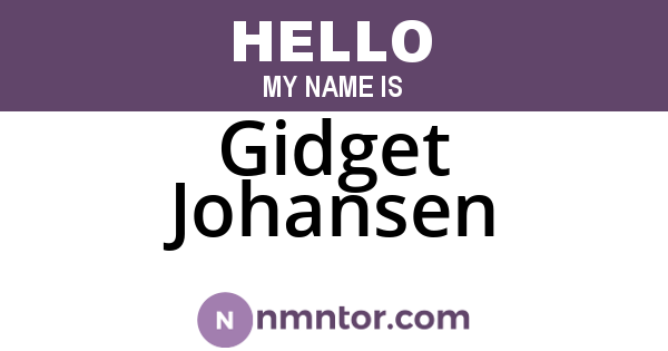 Gidget Johansen