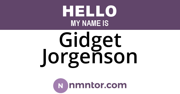 Gidget Jorgenson