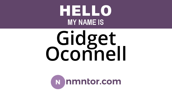 Gidget Oconnell