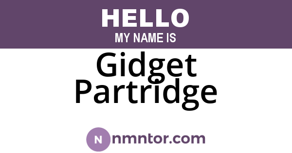 Gidget Partridge
