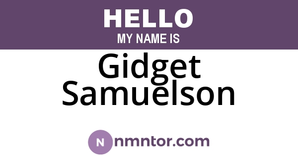 Gidget Samuelson