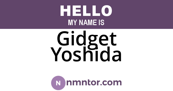 Gidget Yoshida