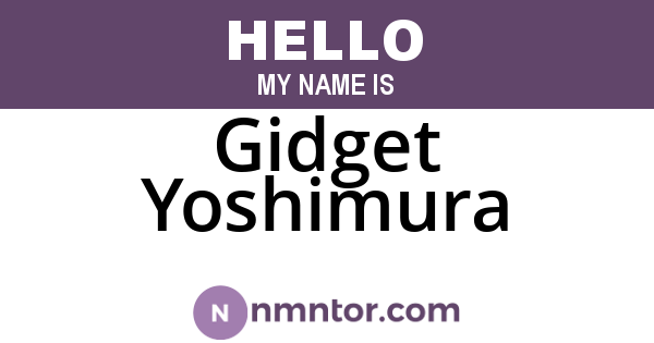 Gidget Yoshimura