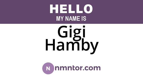 Gigi Hamby