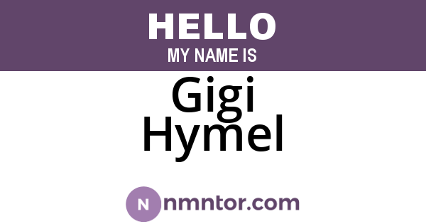 Gigi Hymel