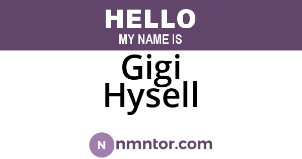Gigi Hysell