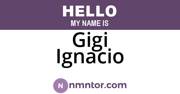 Gigi Ignacio