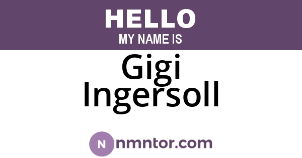 Gigi Ingersoll