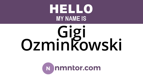 Gigi Ozminkowski