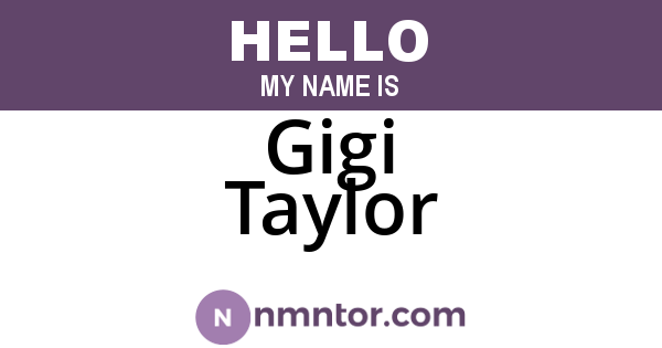 Gigi Taylor