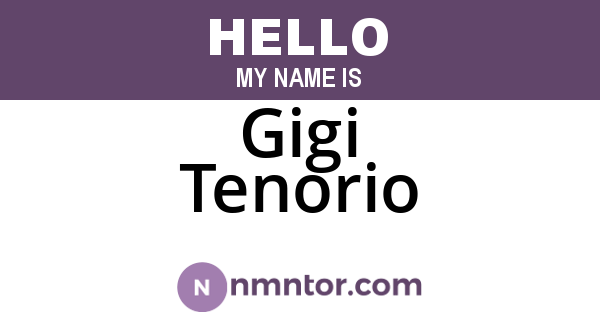 Gigi Tenorio