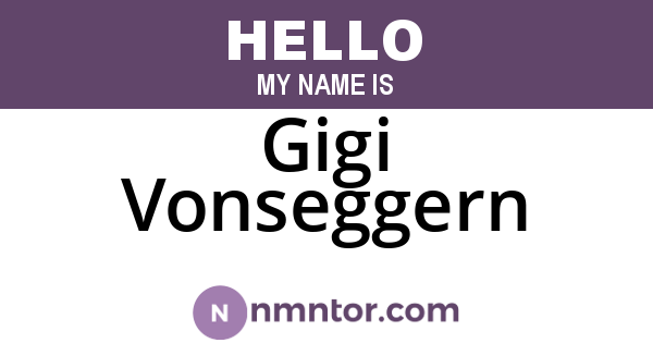 Gigi Vonseggern