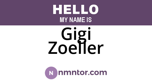 Gigi Zoeller