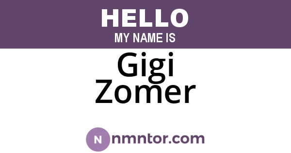 Gigi Zomer