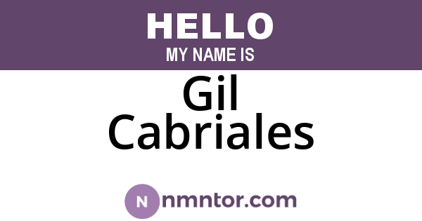 Gil Cabriales