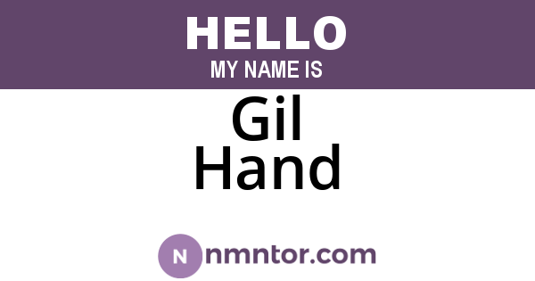 Gil Hand