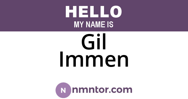 Gil Immen