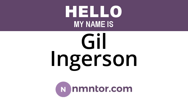 Gil Ingerson