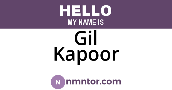 Gil Kapoor