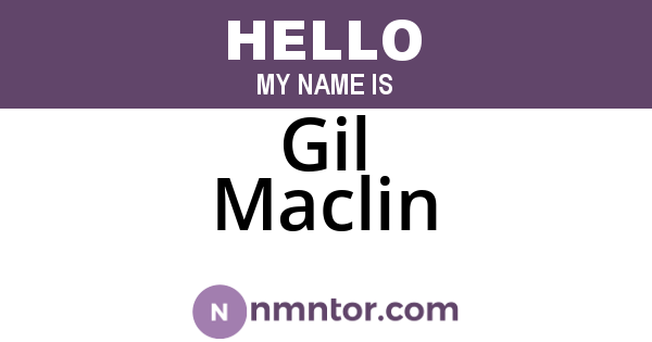 Gil Maclin