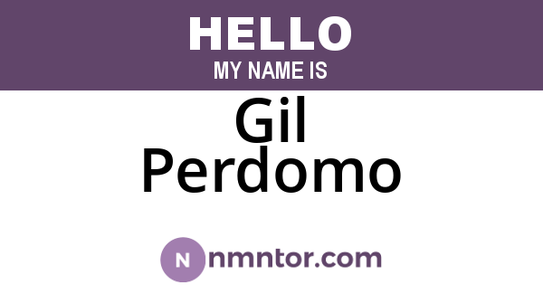 Gil Perdomo