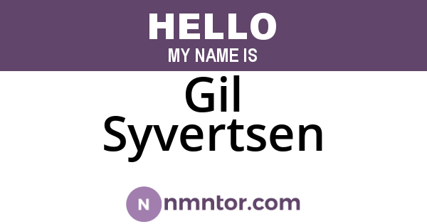 Gil Syvertsen
