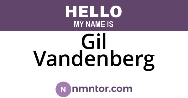 Gil Vandenberg