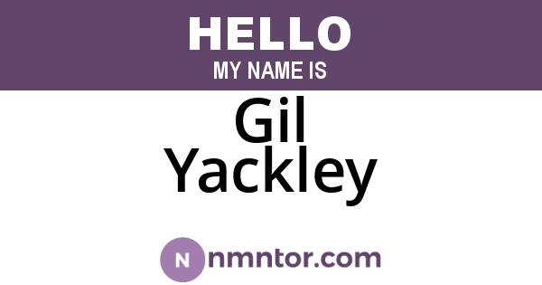 Gil Yackley