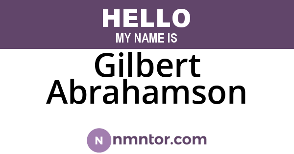 Gilbert Abrahamson