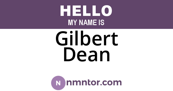 Gilbert Dean