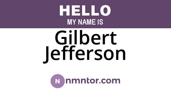 Gilbert Jefferson