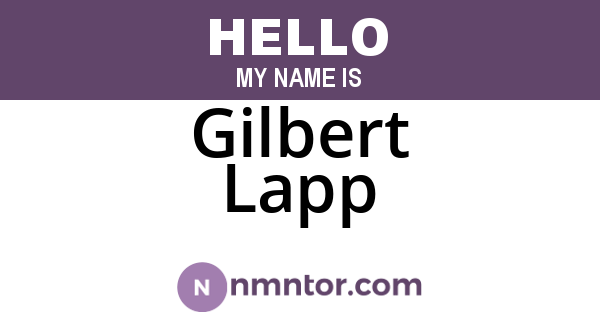 Gilbert Lapp